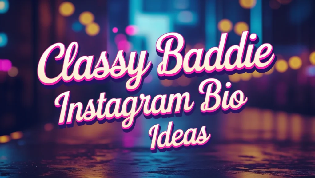 Classy Baddie Instagram Bio Ideas
