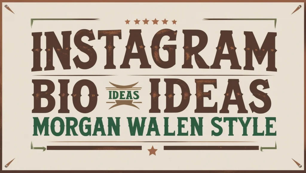 Instagram Bio Ideas Morgan Wallen Style
