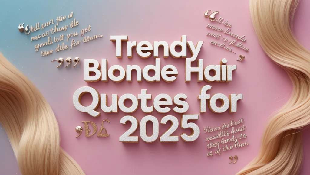 Trendy Blonde Hair Quotes for 2025