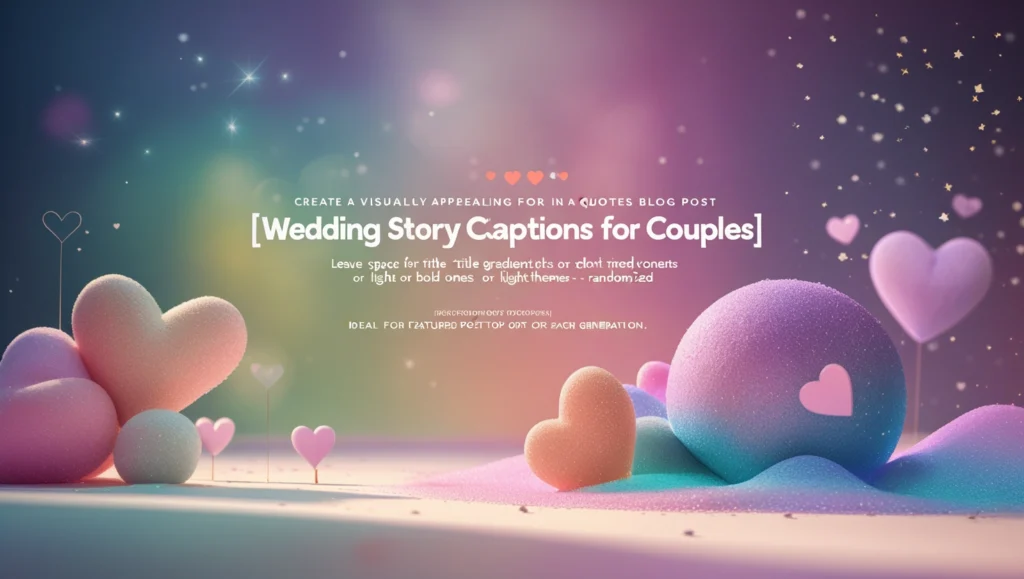 Wedding Story Captions for Couples