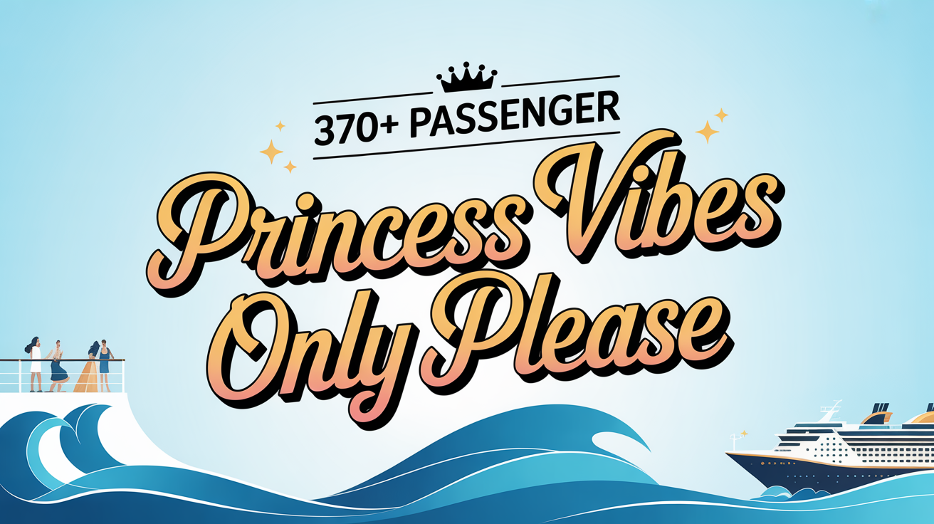 370+ Passenger Princess Vibes Only Please