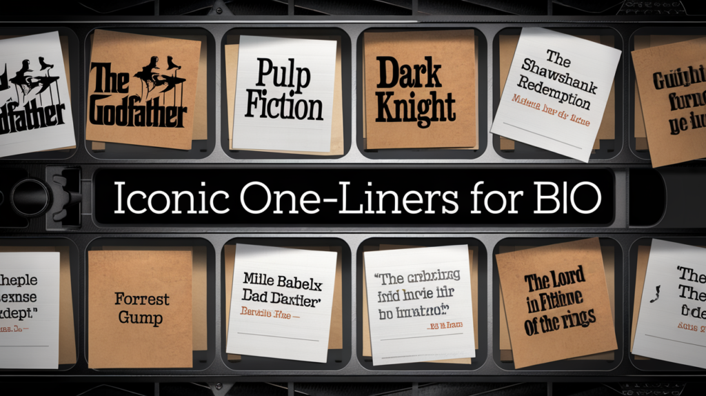 Iconic One-Liners for Bio