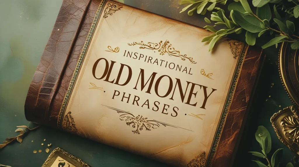 Inspirational Old Money Phrases