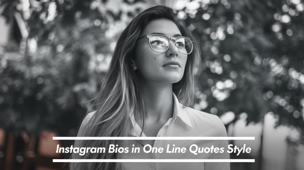 Instagram Bios in One Line Quotes Style