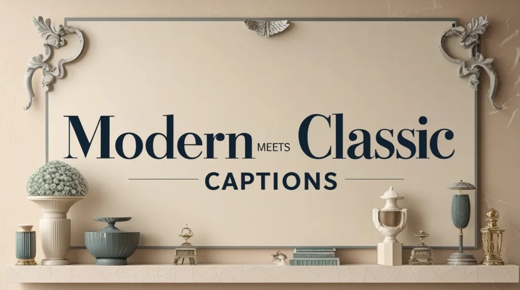Modern Meets Classic Captions