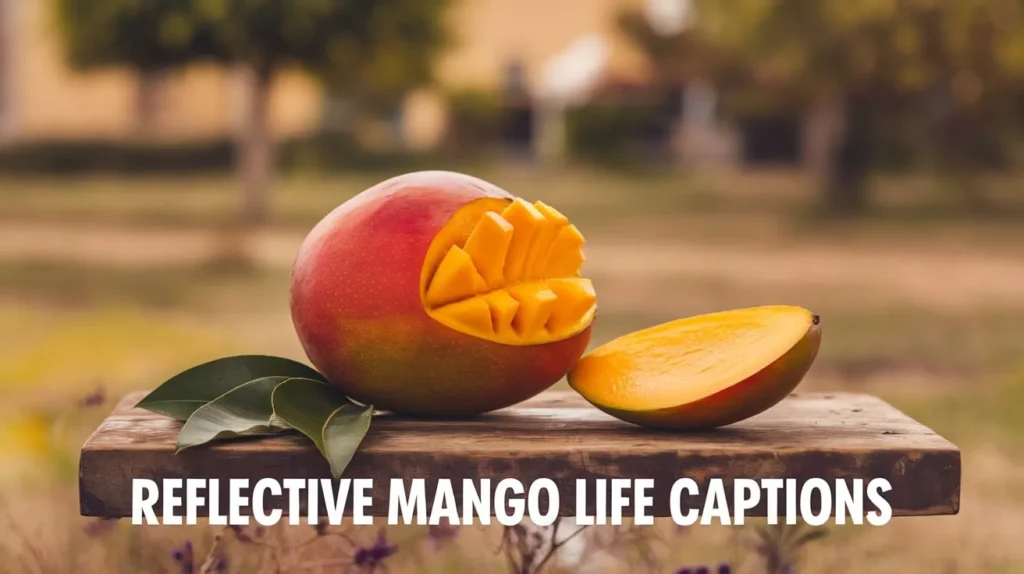 Reflective Mango Life Captions