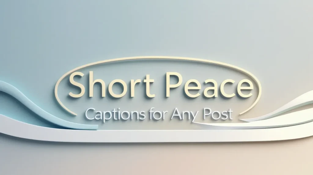 Short Peace Captions for Any Post