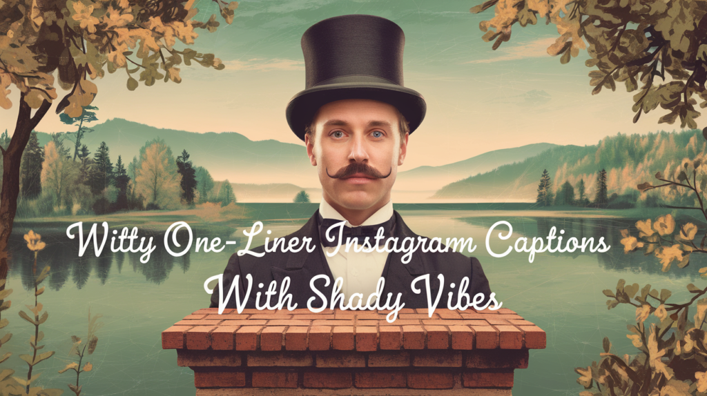 Witty One-Liner Instagram Captions with Shady Vibes